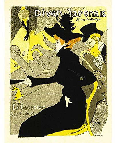 Wee Blue Coo Culture Cafe Concert Japanese Paris Toulouse-Lautrec Vintage Art Print Poster Wall Decor Kunstdruck Poster Wand-Dekor-12X16 Zoll