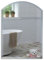 Neue Design Schöner gewölbter Badezimmerspiegel, modern und stylish, mit abgerundeten Kanten, Wandbefestigung, Badspiegel, Wandspiegel, Spiegel 50cm X 40cm