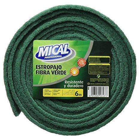 Mical - Rollo Estropajo Fibra Verde, 6 m