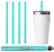 HotSips Reusable Drinking Straws - Ergonomic Shape Made in the USA - Tumblers & Cups 8-20 oz - Fit for Hot and Cold Beverages, Water, Coffee, Tea - Portable Travel Case - (4 Medium)