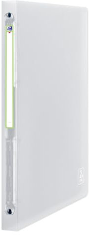 Oxford Recycled Ring Binder, Clear A4 Flexible Folder, 4 Rings 20mm