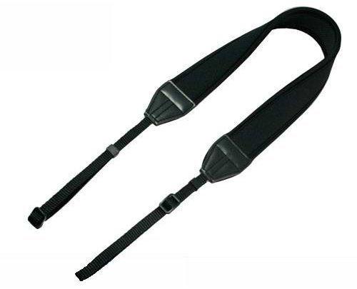 JJC Kameragurt Neopren 120cm - schwarz - z.B. für Canon, Fujifilm, Nikon, Olympus, Panasonic, Pentax, Samsung, Sony
