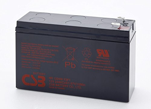 CSB-HR1224WF2F1 12 Volt AGM Bleiakku 2Ah - 24Wh, 151x51x98,3mm +Pol 6,3 / -Pol 4,8mm Hochstromfest