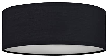 Smartwares Deckenleuchte – Textilschirm – 30 cm Ø – 2x E14 – Max. 40 W – Für LED geeignet – Schwarz – 10.004.64