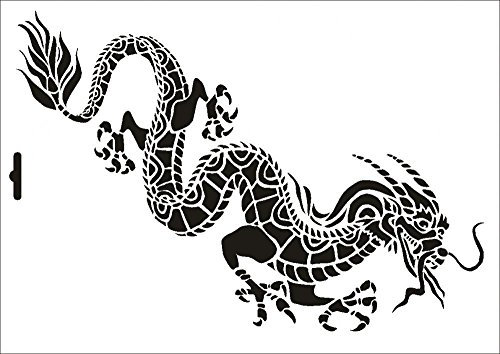 UMR-Design W-080 Dragon Wand/Textilschablone Grösse A5