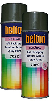 Kwasny 324 143 Belton Spectral Lot de 2 peintures en spray de 400 ml Couleur : RAL 7022 (gris brun brillant)