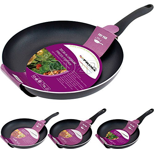 BARGAINS-GALORE New Aluminium Non Stick Interior Coated Cooking Frying PAN Kitchen FRYPAN Soft Touch Handle | Stay Cool Handle to Prevent Burn | Reinforced (28cm)