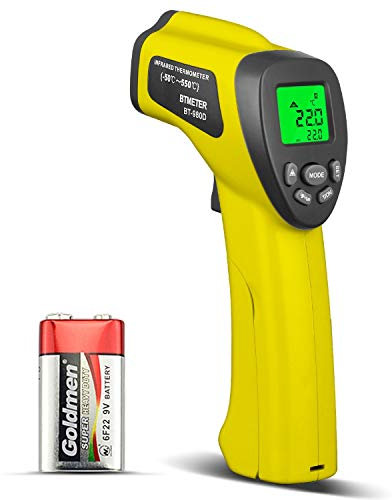 BTMETER BT-980D Berührungsloses Infrarot-Thermometer Digitale Laser Temperaturpistole 12:1 IR Pyrometer (-50°C ~ 550°C) für Barbecue/Kochen/Gefrierschrank/Industrie -NICHT für Human Temp