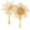 com-four® 2X Stern Christbaumspitze aus Stroh, Weihnachtsbaumspitze Stern aus Stroh für Weihnachten, Tannenbaumspitze für Ihren Christbaum, 24,5 cm