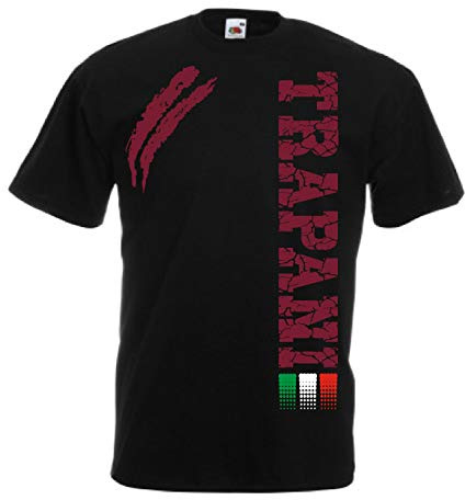Vestipassioni t-Shirt Trapani Maglietta Ultras Tifosi Anche per Bambini