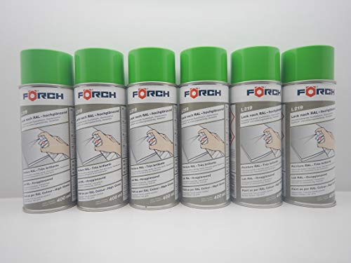 Farbe GELBGRÜN GELB GRÜN RAL 6018 Lack LACKSPRAY Spray SPRAYDOSE 400ML (6)