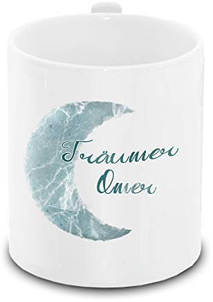 Tasse mit Namen Omer und Träumer-Motiv | Keramik-Tasse