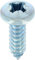 Vis à Tôle Tête Inox A4 Cylindrique Bombée Pozidrive, 6.3mm x 19mm, DIN 7981, Zinc Blanc, Lot de 20