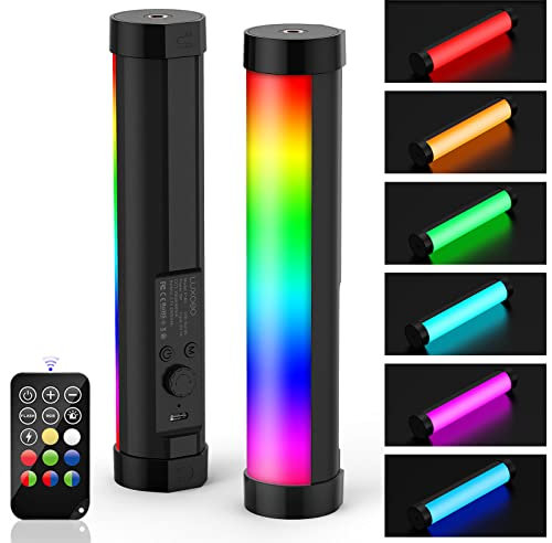 LUXCEO P100 Led Videoleuchte RGB,Mini LED Licht,Tragbares Lightbar für Fotografie, Tiktok YouTube Videoaufnahmen Studio,CRI 95+,TLCI 99+,2000mAh,3000/6000K