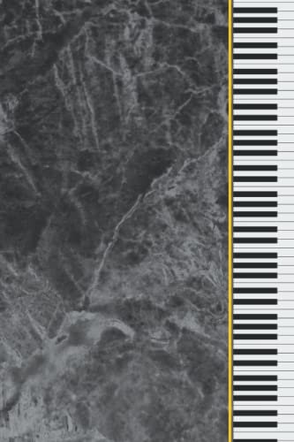 Piano Keyboard Creative Journal (Diary, Notebook): 6x9 Black Paperback LINED