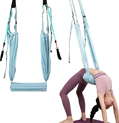 Leg Stretcher Strap,Door Yoga Fitness Band,Elastic Stretch Bar Handstand Training Device with Sponge Mat for Fitness Dance Aerial Yoga Ballet Leg Stretching Exercise