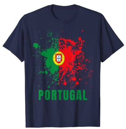 Portugal Retro Vintage Watercolors Sport Portuguese Flag T-Shirt