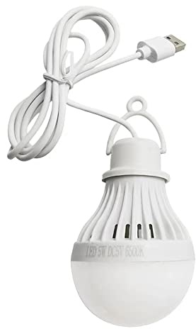 BeisDirect 3W/5W/7W LED Birne USB Camping Lampe Mini Camping Laterne 5V Tragbar Hängend Zelt Kabel Birnen für Camping Notlicht Wandern Notlicht Angeln Beleuchtung (3W)