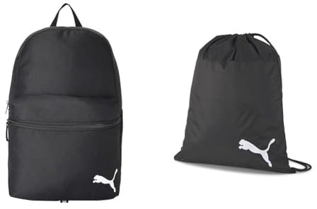 PUMA 76855 Uni rucksack, Black, OSFA & 76853 Uni Turnbeutel, Black, OSFA
