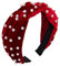 Haarreifen Damen,Samt-Perlen-Stirnband,Wunderschön Stirnband Haarschmuck Haarreifen,Breit Retro Stirnband Haarreifen,Stoff Haarreif für Frauen Mädchen Lieferungen,für Mädchen Damen für Make up,Rot