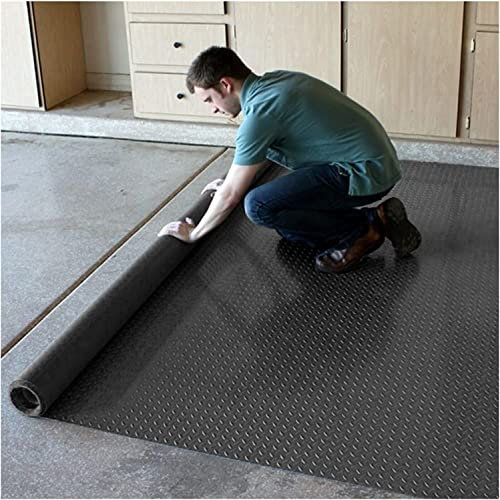 OKUOKA Chemin Tapis Couloir Rouleau de Tapis de Sol de Garage en Caoutchouc - Tapis de Sol commerciaux résistants à l'usure pour Usine, Garage, Gymnase, sous - Sol - 3 mm d'épaisseur Eco Friendly (Si