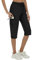 MoFiz Fahrradhose Damen Kurz Cargo Shorts Arbeitshose 3/4 Hosen Lightweight Sommer Golfshorts Schwarz M