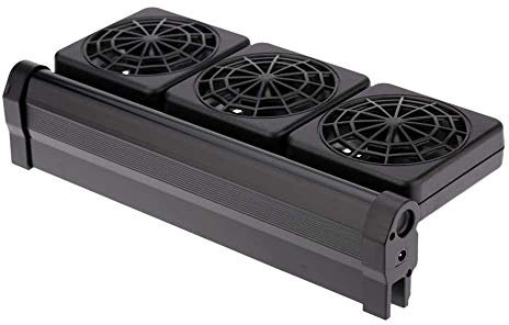 AOSEE Enfriador de pecera,Mini Ventilador Ajustable para pecera de Tres Cabezas,Enfriador de Aire frío,Ventilador de refrigeración de Acuario para Agua Dulce y Salada (3 Ventiladors)