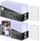 100 Card Sleeves Hard Sleeves for Cards, 3x4 Baseball Card Protectors Hard Plastic, 35pt Card Holders for Baseball Cards, Football Cards (100 Hard Sleeves + 100 Clear Sleeves)