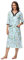 Verve Jelly House Dresses for Womens Floral Print Robe Long Zip Up House Coat Half Sleeve Night Gowns Comfy Sleepwear Loungewear Green 2 M