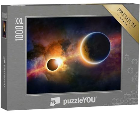 Puzzle 1000 Teile XXL „Weltraum und leuchtender Planet Erde“ – aus der Puzzle-Kollektion Astronomie