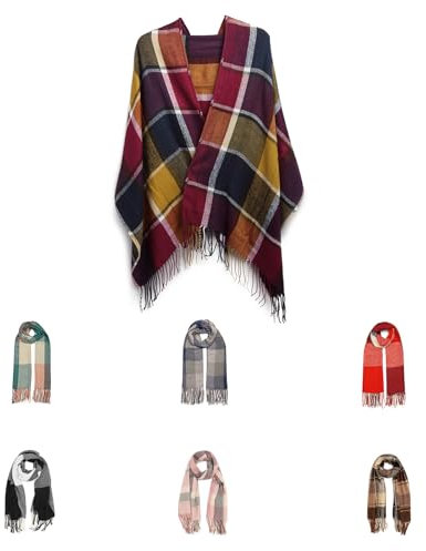 Good Nite Schal Damen Herren Winter Herbst Schals & TüCher Für Kuschelig Flauschig Festlich Großer Karo Warm Weich Scarf Nüchtern und Stilvoll(Violett,200x60cm)