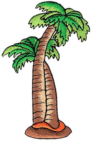 Palm Tree Iron-On Patch Size 6.5 x 10 cm