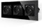 JIMEIDA Prise murale à 3 prises avec USB en noir, 16 A et port USB max. 2,1 A, prise murale encastrée 228 x 86 mm, 250 V