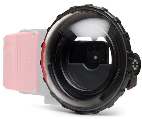 JOBY SeaPal 6 Dome, for SeaPal Waterproof Smartphone Case, 50/50 Above - Underwater Shooting, for Action Content Creation, Videography, Photography, Surfing,Snorkeling, Diving, Surfing,JB01949-BWW