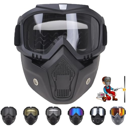 Spezialmaske Zum Schweißen Und Schneiden, Schweißmaske, Schweiß-Atemschutzmaske Unter Dem Helm, Anti-Ultraviolett-Strahlung, Anti-Staub, Schweißhaube, Schweißbrille (Transparent)
