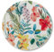 Juego de 2 platos llanos decoración floral tropical de melamina mod. Garden Touch-Mel Emporio Zani