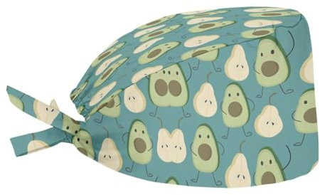 Babrukda Mütze für Damen und Herren, mit Schweißband, verstellbarer Raffhalter, schmutzabweisende Beanie, Avocado, Einheitsgröße