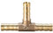 TOP-VIGOR 2Pcs 6mm Brass Barb Splicer Fitting, 3 Ways T-Shaped Fuel Hose Barbed Connector, Garden Tube Barbed Splitter Fitting for Water Fuel Gas Air Oil