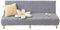 GUYIRT Couch Überzug Katzenfest, Bezug Für Schlafsofa, Sofabett Bezug, Futon Sofabezug Ohne Armlehnen, Mit Elastischem Boden, Für Wohnzimmer Schlafzimmer (Hellgrau,Klein)