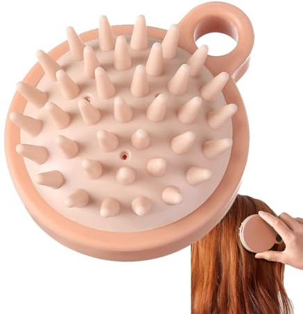 Shampoo-Massagebürste – leichte Nass- und Trockenwasch-Kopfhautbürste zur Kopfentspannung mit Silikonborsten | Kopfspüler, Duschzubehör für Ehefrau, Frauen, Vater, Männer, Ehemann, Teenager