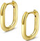 Gold Ohrringe Damen Creolen Hoops Vergoldet Klein Huggie Hypoallergen Earrings for Women Schmuck Geschenke für Frauen Mutter