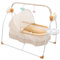 WINPANG Babywiege, automatische Babyschaukel Automatische Babywiege mit intelligenter Schlafmusik elektrische Fernbedienung für 0 bis 18 Monate, Khaki