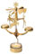 Kerzenhalter Teelicht-Karussell Glockenspiel, Gold, Metall, Lackiert, Musik, Indoor, Tischplatte, Casual, Celebration