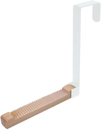 AYWTIUN Over Door Hook Foldable Wood Over The Door Hooks Wooden Foldable Coat Hooks, Over Door Hooks For Hanging Towels, Clothes, Wreath And Bag(White)
