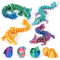 4PCS 3D Printed Dragon Eggs with Dragon Inside Mini Dragon Egg Set Articulated Dragon Mystery Dragon Egg Fidget Toy Surprise 3D Printed Animals Toy Set
