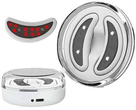 oiakus Augenmassagegerät, EMS-Impuls-Augenlichttherapie, Typ C wiederaufladbares Augentherapie-Gadget-Patch für Augenringe, Tränensäcke, Entzündungen und Augenfalten