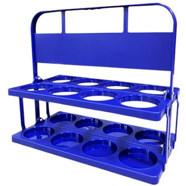 Milk Bottle Holder - 8 Compartment Comfortable Handle Beer Carrier | Double Cup Support Beer Bottle Holder | Bottle Crate for Catering, Restaurants, and Caravans
