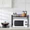 Soporte Extensible para Microondas,Soporte para Microondas y Horno Cocina,Estante para Microondas de Acero Al Carbono,Organizador Estanteria Mueble, (40/64 * 45 * 36,5 cm (Negro)