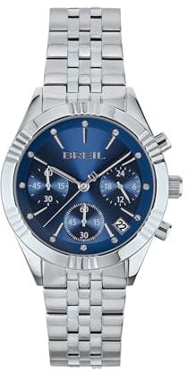 Breil, Collezione Stand Out, Cronografo Donna Resistente all'Acqua, Fondello a Vite, Cassa e Bracciale in Acciaio Lucido, Orologio Donna con Vetro Minerale, Chiusura con Pulsanti