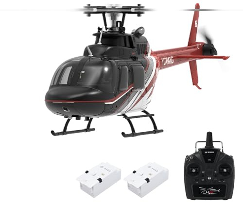Hylukon 6 Channel Remote Control Helicopter, with Brushless Motors, Altitude Hold, Gyro, Optical Flow Positioning Function, 2.4GHz Aileronless Mini Aircraft Toy for Beginners Teens Adults